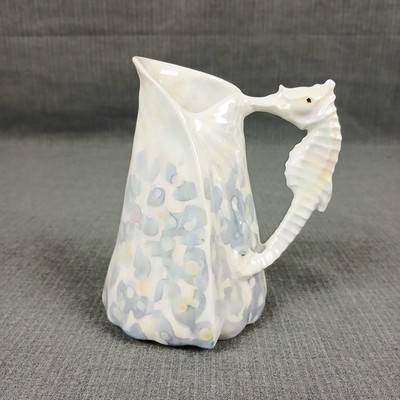 VTG Royal Bayreuth Seahorse Handle Creamer Pitcher Porcelain Nautical Theme