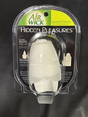 3 x AIR WICK Hidden Pleasures Scented Oil Warmer Discreet Frosted Glass Plug-In