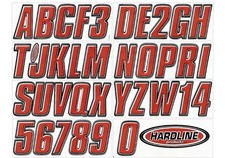 Hardline Products REBLK800 Boat Lettering 3" Registration Kit