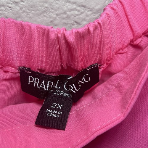 Prabal Gurung for JCPenney Dress Plus 2X Off the Shoulder Carmine Rose Pink NWT - Picture 4 of 12