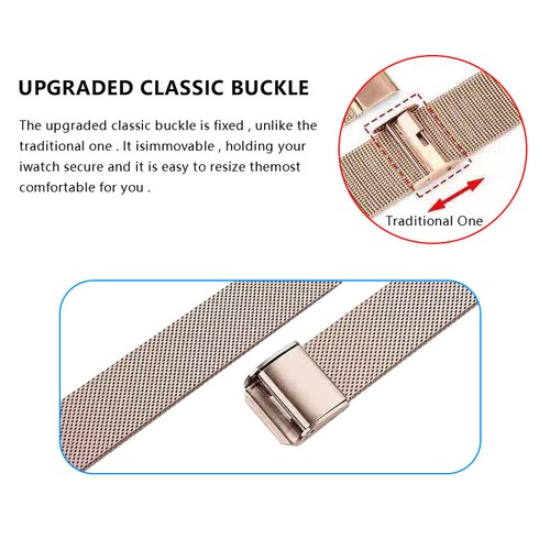 Milanese Loop Band Magnetic Strap For Apple iwatch 8 7 6 5 4 3 SE 38 42 41 45mm - Picture 6 of 37