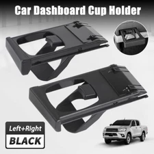 2x Dashboard Cup Holder Black For Toyota Hilux Vigo SR Pickup Fortuner 2004-2015