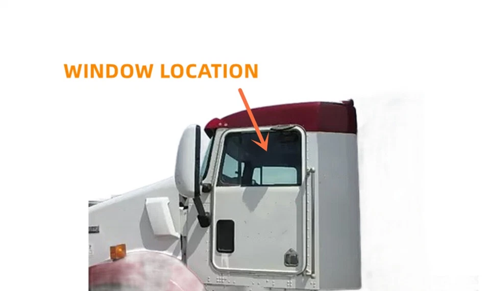 Vidro para janela da porta da frente Kenworth T170 T270 T300 T370 T400 T450 T600 T660 T800 - Imagem 4 de 4