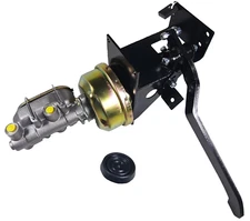 Universal 90 Degree Under Dash Power Brake Pedal w/ Booster Master Cylinder Kit