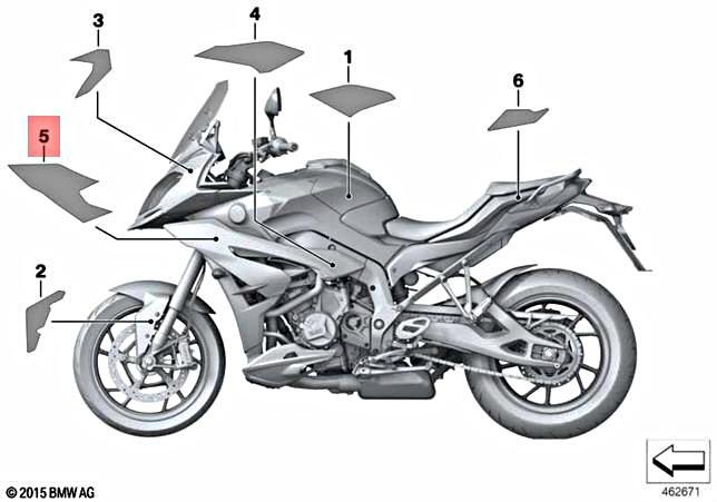 Genuine BMW K49 0D13 0D23 Decor Fairing Side Panel Front Left 