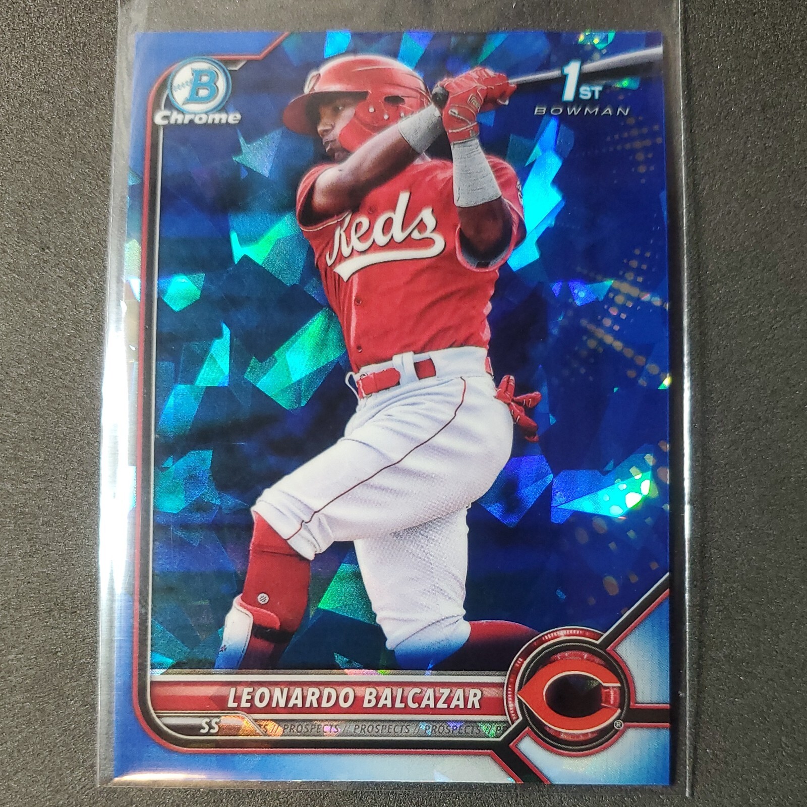 2022 Bowman Chrome Sapphire 1st Leonardo Balcazar Reds Prospect #BCP-179