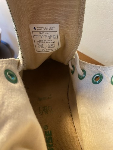 Green Converse High Top Sneakers Unisex Rare - Picture 10 of 11