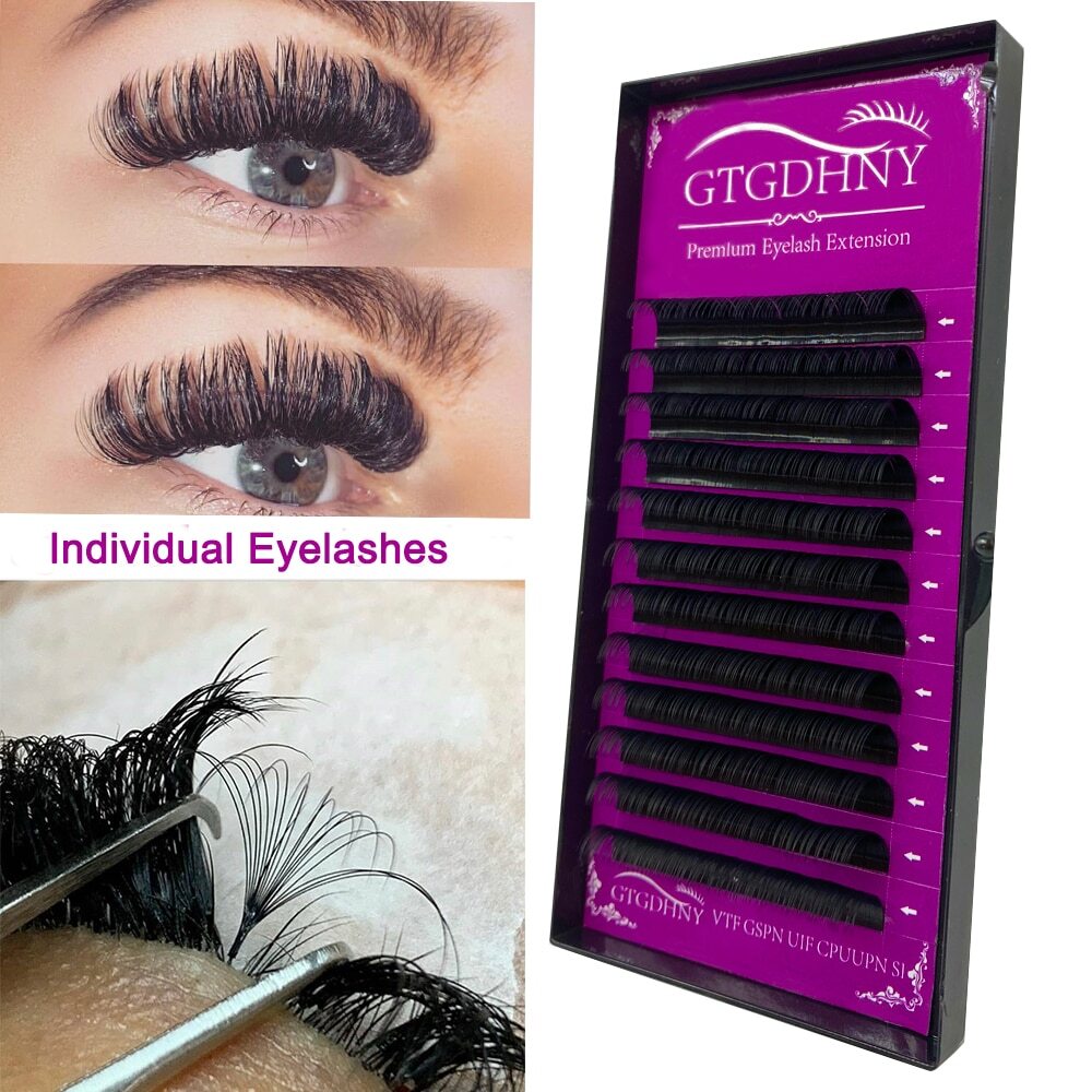 Extension Faux lash Mink Individual Eyelash Lashes 0.20mm 16cm Curl CC |  eBay