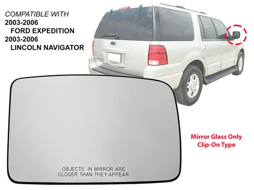 For Mirror Glass Non-Heated 2003-2006 EXPEDITION NAVIGATOR Passenger Right Side