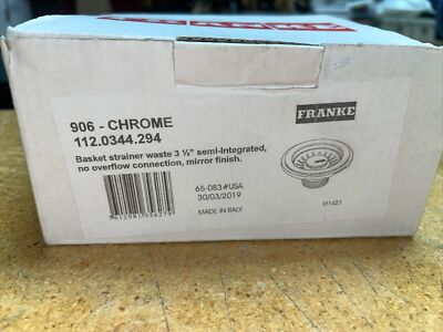 Franke Basket Strainer Universal Sink Waste 3-1/2'' Semi Integrated Chrome Finish