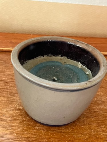 BBP markiert Beaumont Brothers salzglasiert Keramik Topf Kerzenhalter mit blauem Herzen - Bild 4 von 12