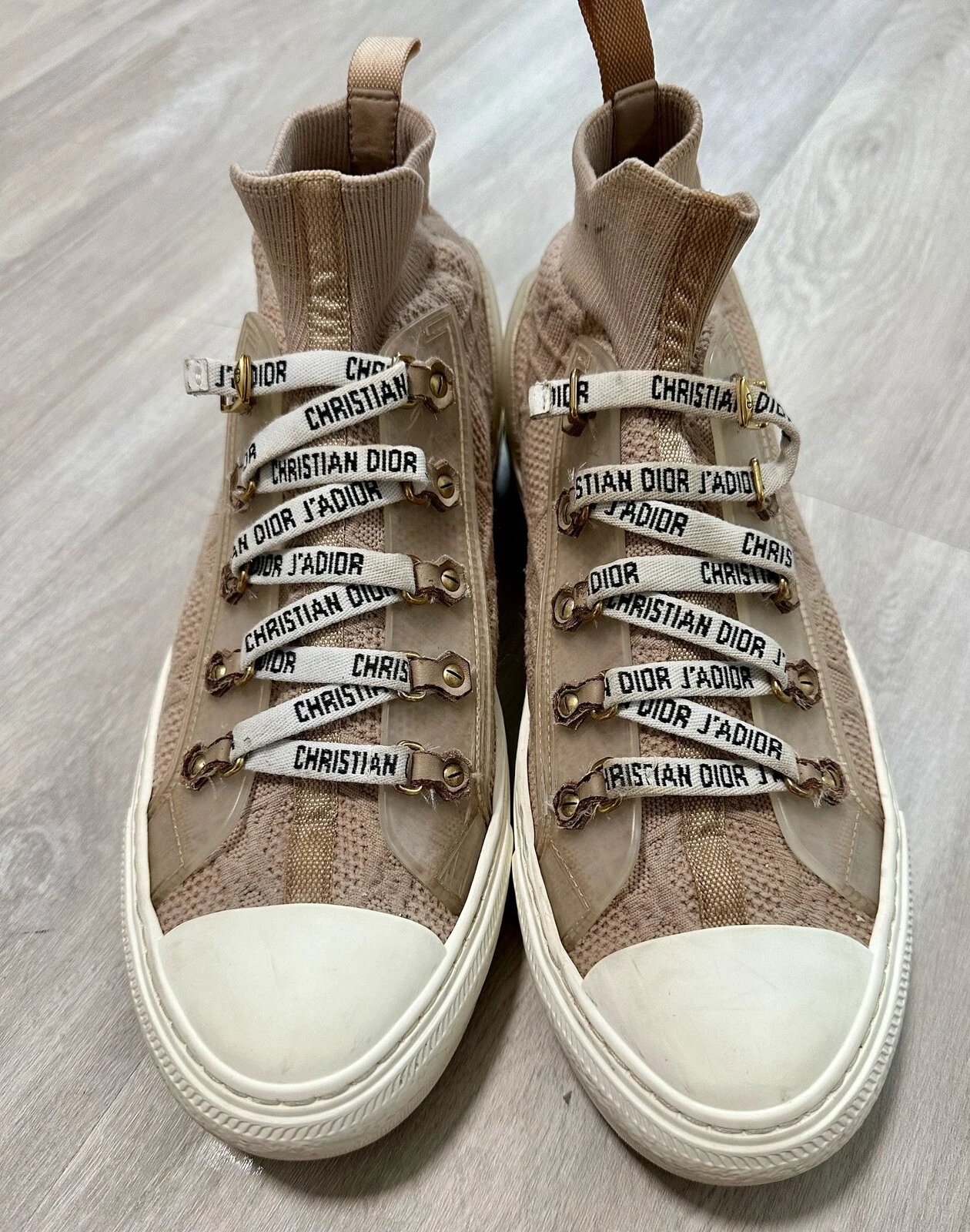 BASKETS DIOR WALK'N'DIOR nude cannage maille technique taille 40 9us