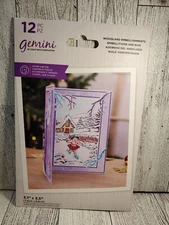 Crafters Companion Gemini Woodland Embellishments Winter Scene Stamp & Dies New