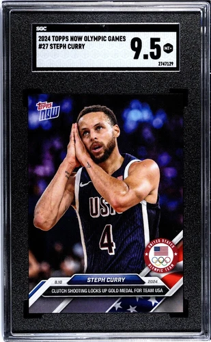2024 Topps Now Olympic Games #27 Steph Curry SGC 9.5 MINT+