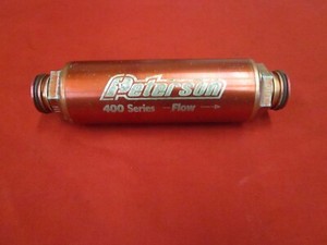 PETERSON 400 SERIES FILTER,100 MICRON ELEMENT WITH BYPASS -20 FITTINGS,NASCAR