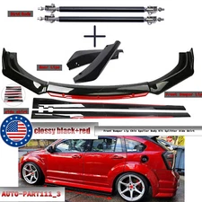 For Dodge Caliber SRT Front Bumper Lip Chin Spoiler Body Kit Splitter Side Skirt