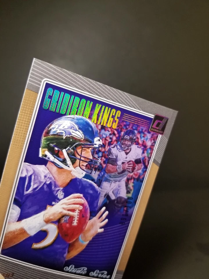 Joe Flacco #/100 2018 Panini Donruss Gridiron Kings STUDIO SERIES #GK-5 Ravens - Image 2 of 4