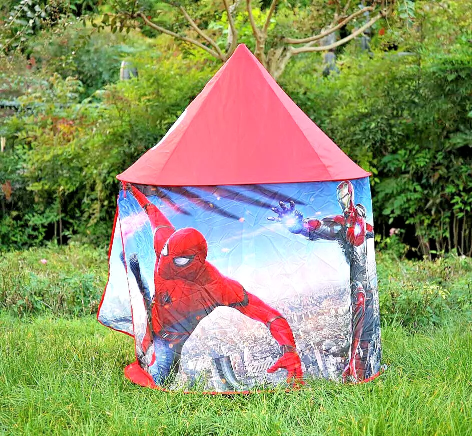 Pop Up Play House Iron man & Spiderman ( Tent for kids ) children Boys  superhero