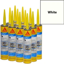 Sikaflex 1A Polyurethane Sealant, 10.1 fl oz, 12 Pack, WHITE