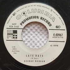 George Morgan, Promo, Late Date/House Divided, 7"-45rpm Record, Columbia 4-40967