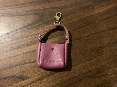 NEW PORTLAND LEATHER GOODS ''TEENY TINY TOTE'' CHARM/KEYCHAIN  MULBERRY'' PREMIUM