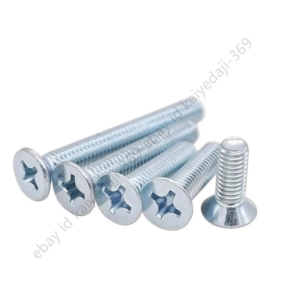 Vis à Tête Fraisée Cruciforme Acier Zingué Phillips Flathead - Photo 2/4