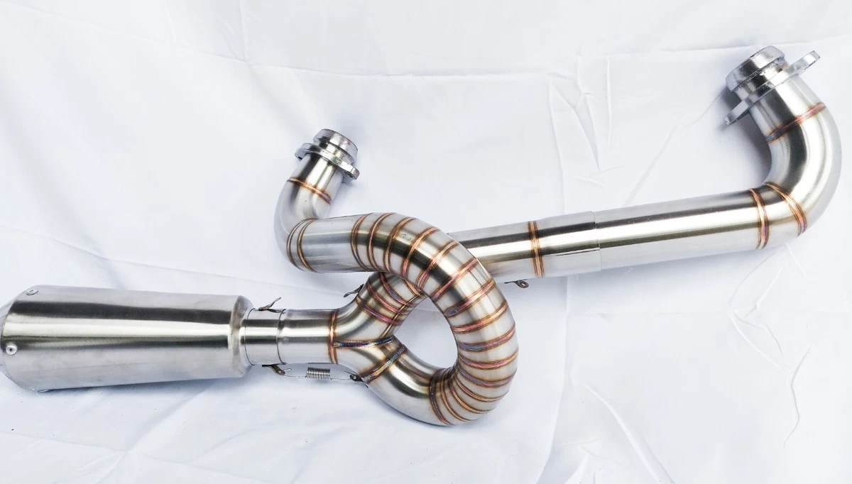 Custom Exhaust 2 1 Short Muffler Fits Harley Davidson Fat Bob Model