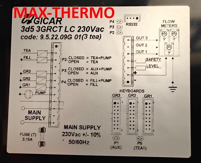 GICAR 9.5.22.09G 01 (3 tea) ELECTRONIC DOSING BOX 3D5 3GRCT LC 230v part  620732