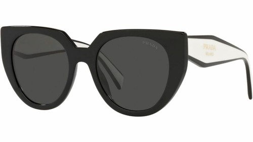 Occhiali da sole donna firmati Prada bianchi e neri pr 14ws 09q5s0 gatto  cat eye | eBay