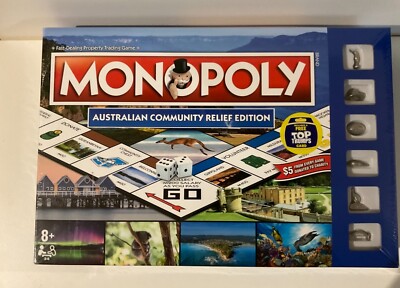 Monopoly Australian Community Relief Edition Board Game NEW & SEALED