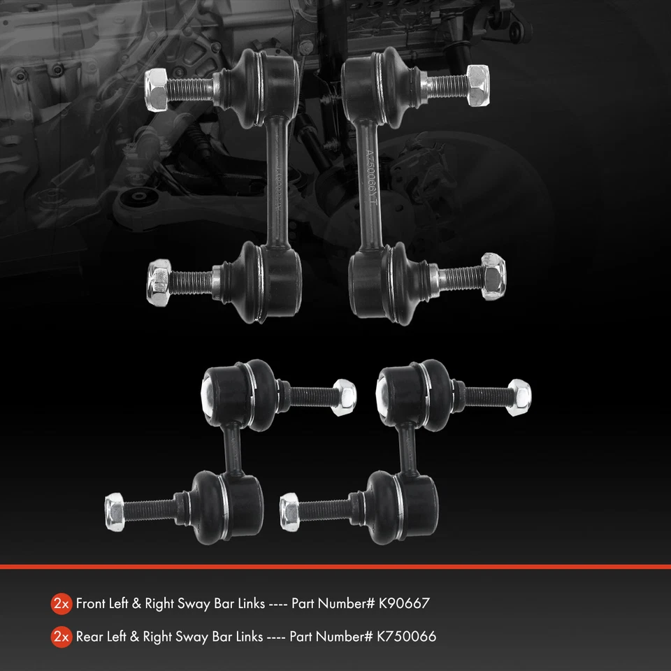 4 звена переднего и заднего стабилизатора стабилизатора стабилизатора подвески для Mazda MX-3 1992 1993 1994 1995 - Изображение 2 из 4