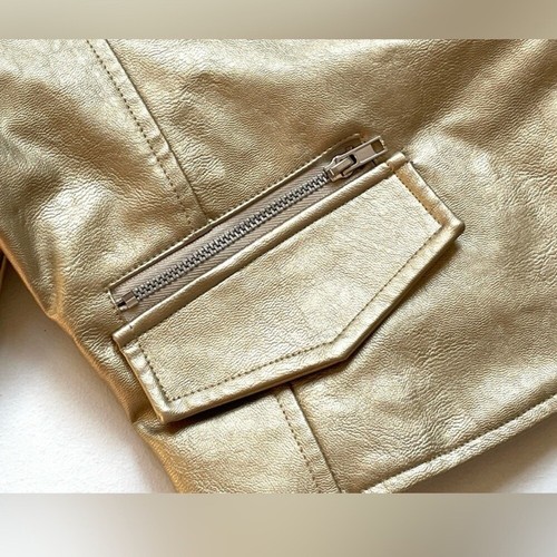 American Girl Truly me gold motorcycle jacket Medium 10/12 - Picture 5 of 12