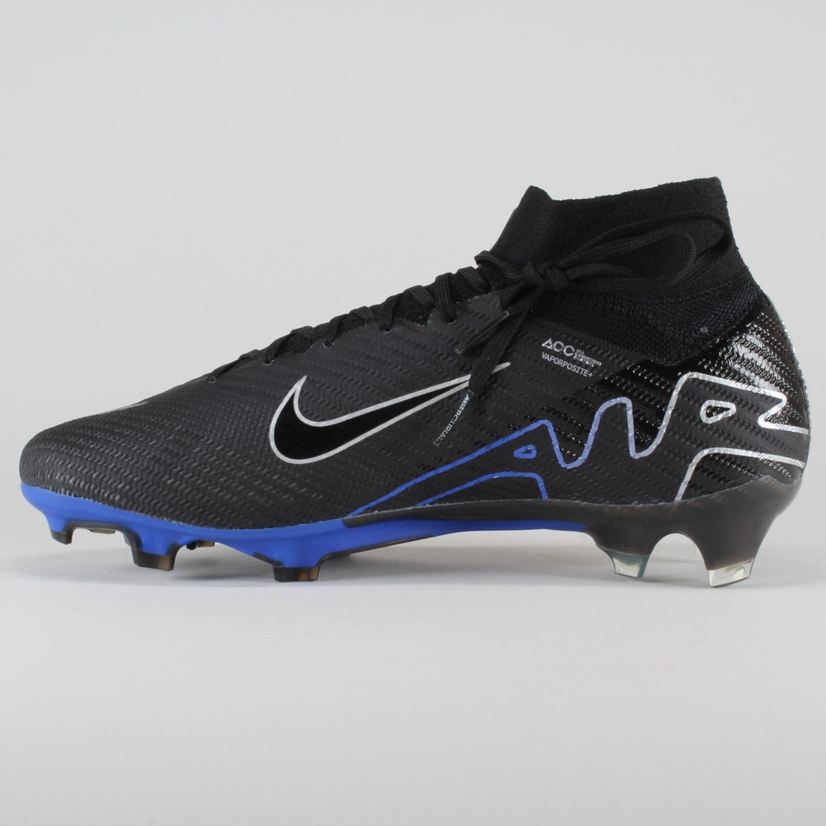 Nike Zoom Superfly 9 Elite FG Black Blue DJ4977-040 Men\'s Size 6 Cleats Wmns 7.5 Nike Zoom Mercurial Superfly 9 Elite Firm Ground Cleats  main image 4