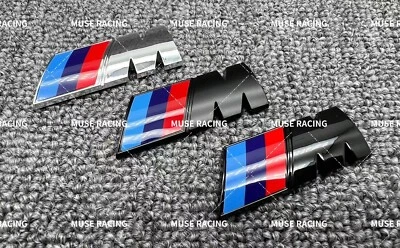 BMW OEM Quality Matte Gloss Black Silver M Performance Replacement Emblem Badge - Bild 1 von 4