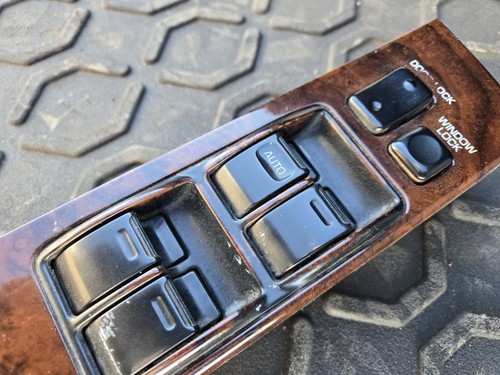 1996-1997 Lexus LX450 FZJ80 WOODGRAIN LEFT FRONT DOOR POWER WINDOW LOCKS SWITCH - Picture 5 of 17