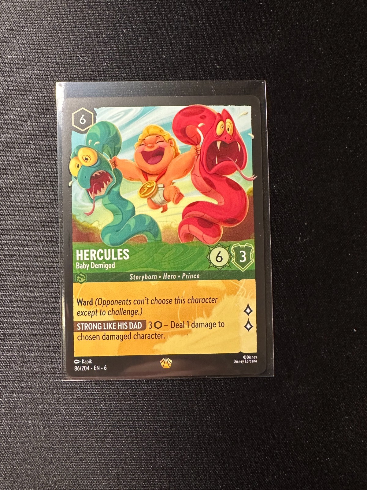 Hercules - Baby Demigod Legendary 86/204 Lorcana Azurite Sea NM