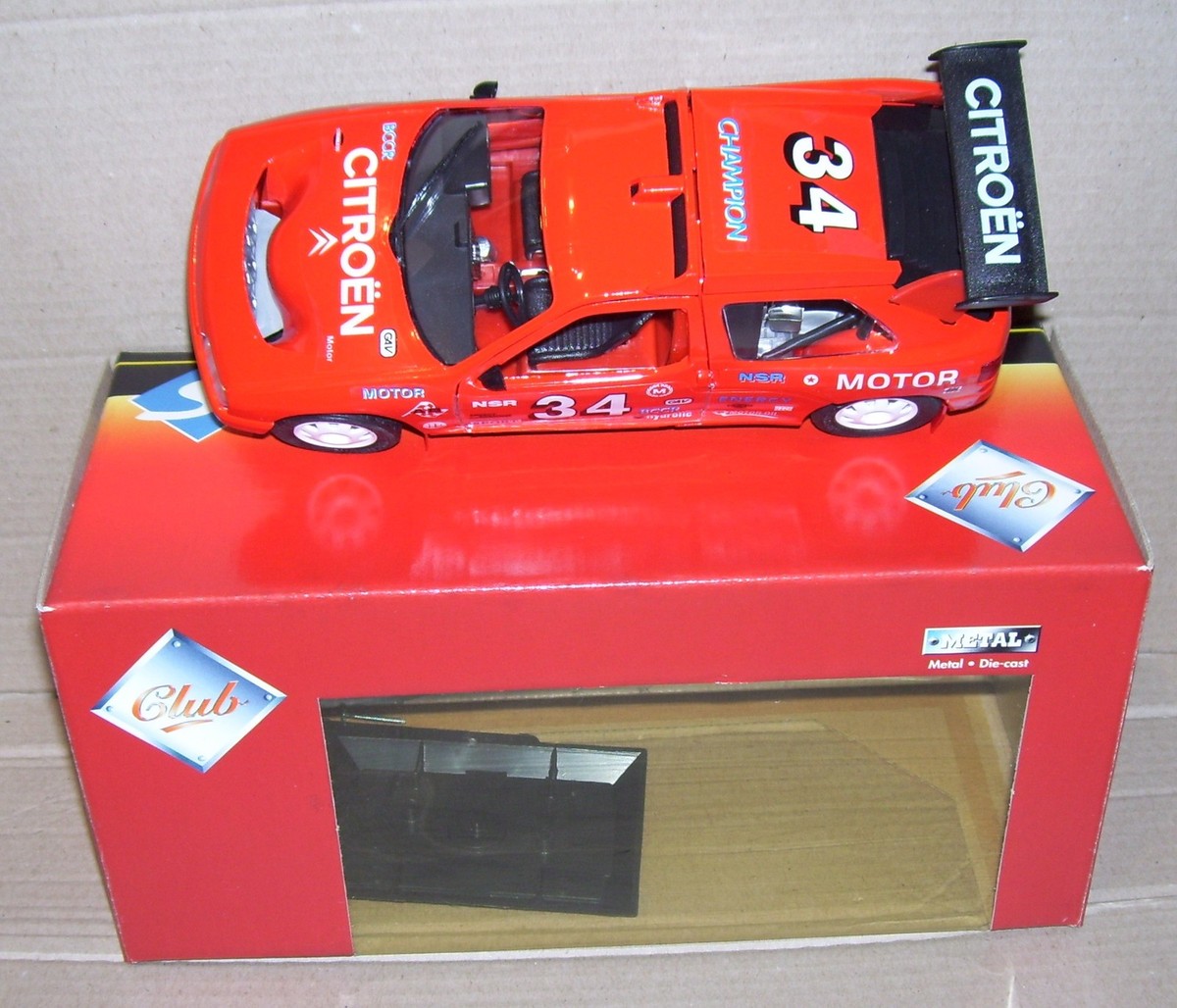 Rare Solido Club 1/18 Citroen ZX Rally Raid Rouge N°34 Ref Rare Solido Club 1/18 Citroen ZX Rally Raid Rouge N°34 Ref
