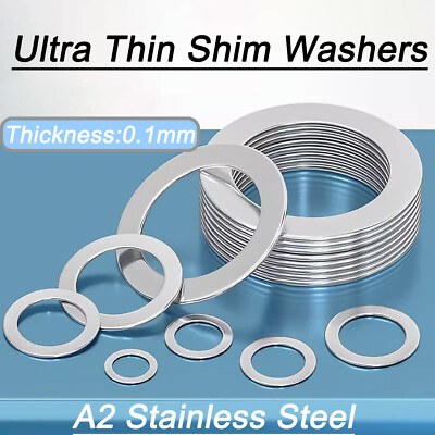 #ad #ad Shim Washers 0.1mm Thick DIN 988 High Quality S2 304 Stainless Steels $23.43