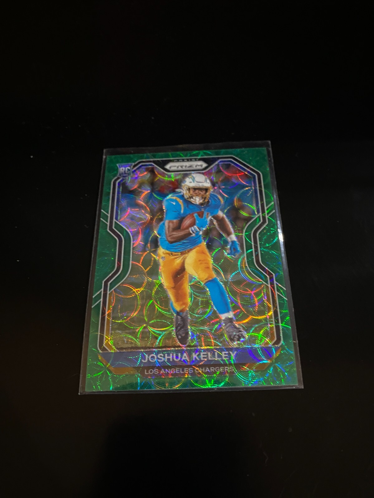 Joshua Kelley 2020 Panini Prizm Green Scope /75 Prizm RC Chargers 326