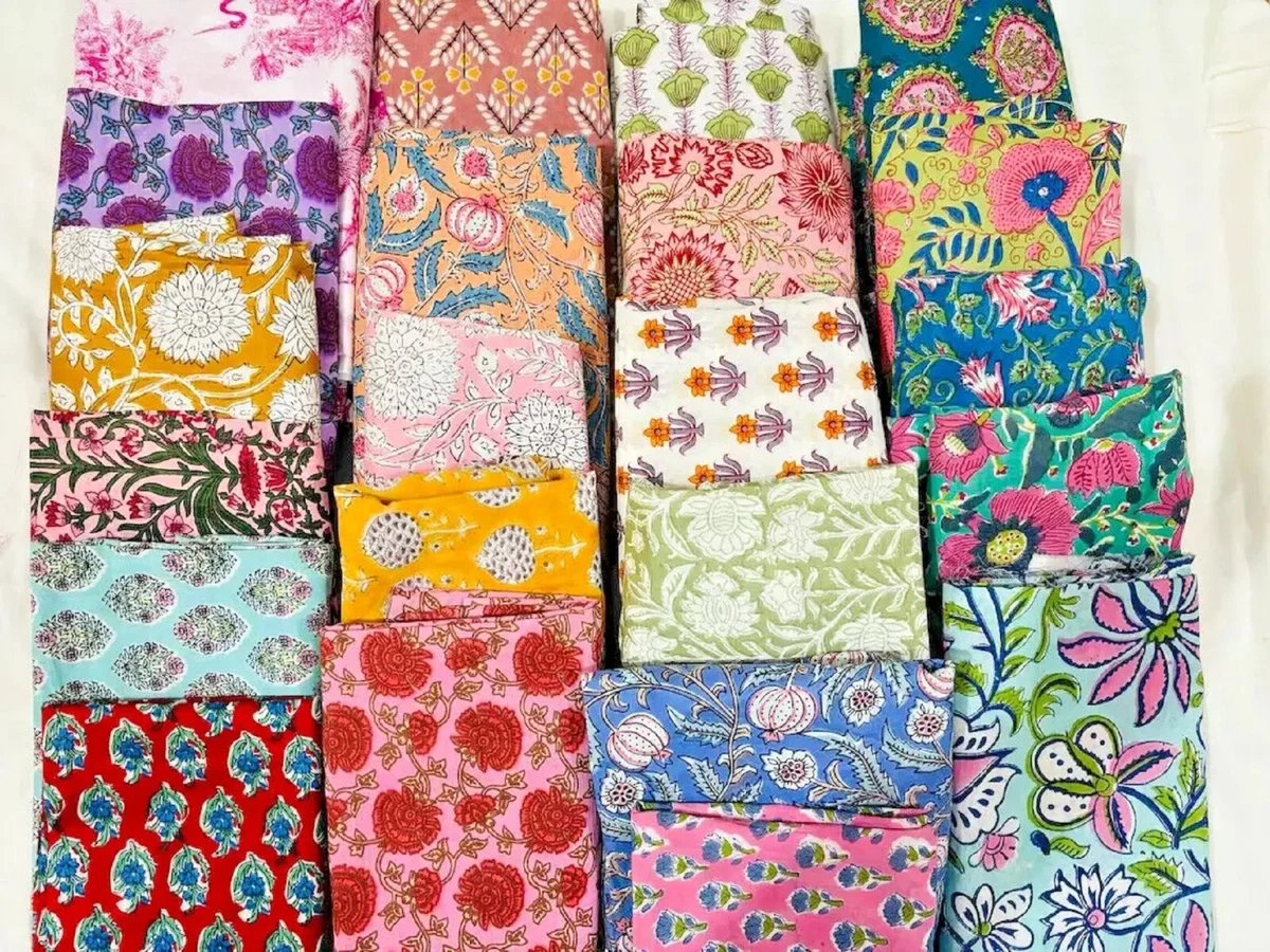 Lot De Chutes De Quilter - Pièces De Couette Vintage Faites Main - Patchwork