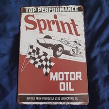 8"X12" Metal Sign Wall Art Man Cave Garage Bar Gas Station Sprint Motor Oil