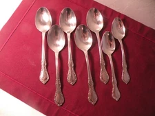 7 Pieces Oneida Whittier Stainless 5 Place Oval Soup Spoons 2 Teaspoons