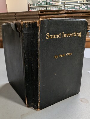 Sound Investing Paul Clay vtg 1920 Moody's Investors Svc 2nd Ed G+ 240925