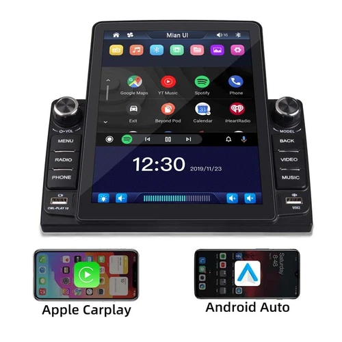 9.5" 2 Din Vertical Touch Screen Car Stereo Radio Apple Carplay Android auto GPS