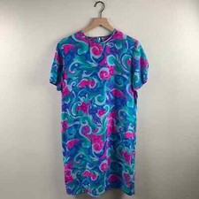 VINTAGE 80s SILK SHORT SLEEVE MIDI STRESS