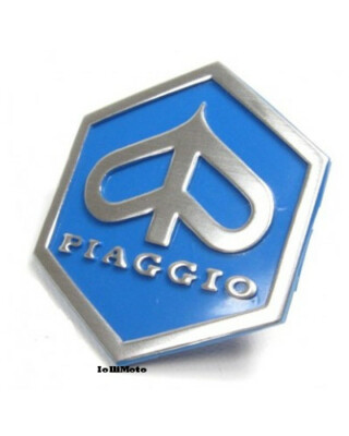 Stemma Piaggio Resinato Adesivo Per Vespa Vecchi Modelli - CIF 5746, Dimensioni 38x48 Mm, Sostituisce Originale 080349