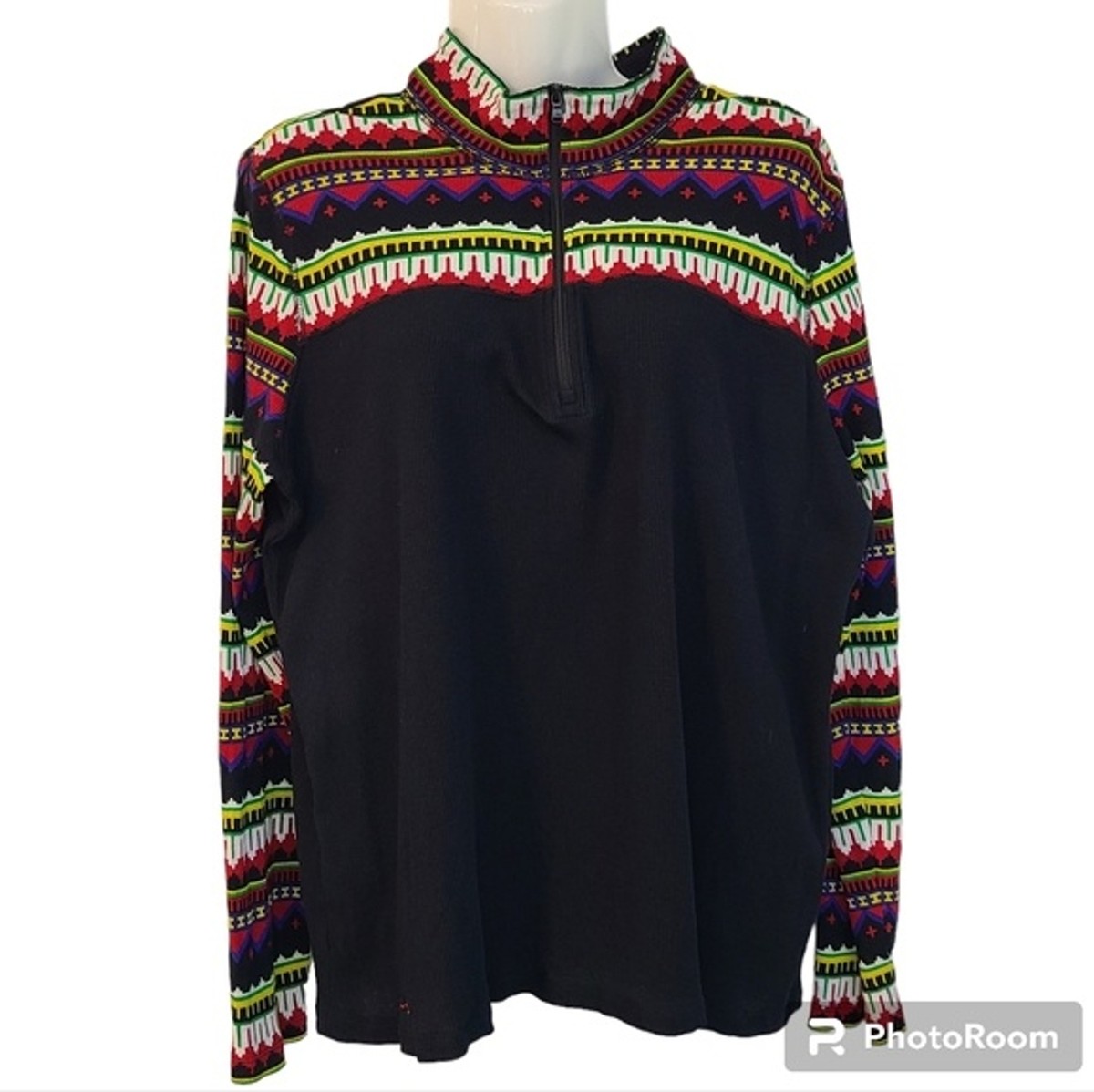 Lauren Ralph Lauren Native Aztec American Design Quarter Zip