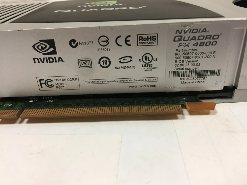 HP Nvidia Quadro Fx 4800 Video Graphics Card - Image 2 of 3