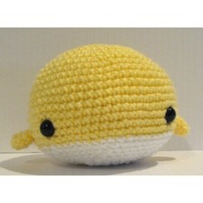 Handmade Crochet Amigurumi Yellow Whale Kids Children's Baby Shower Toy Present