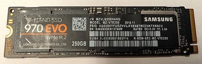 250GB Samsung SSD 970 EVO V-Nand SSD Solid State Drive M.2 Nvme